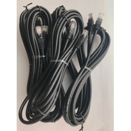 5 Stk. - Netzwerkkabel Cat.5e UTP Rj45 / Rj45 8-polig 3mt schwarze Farbe