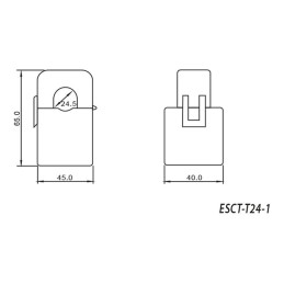 Eastron ES CT-T24 100A / 5A TA / CT Transformateur de courant 100A