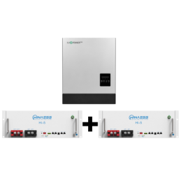 KIT LuxPower Tek Inverter LXP 6Kw 48V Ibrido On-Grid CEI 021 + 2 Batterie 5.12Kw (10.24kw totali)