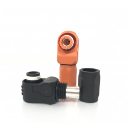 Coppia Connettori per batteria Pylontech Arancione / Nero EV Amphenol Industrial SLPPA25BSB SLPPA25BSO, Femmina 120A