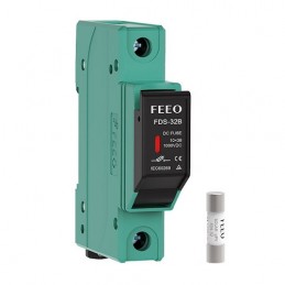 Portafusibile FEEO 10x38 1000V max 32A con Led Corrente Continua per Impianti Fotovoltaici