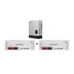 KIT LuxPower Tek Inverter LXP 5Kw 48V Ibrido On-Grid CEI 021 + 2 Batterie Luxpower 5.12Kw (10.24kw totali)