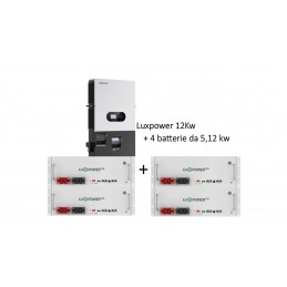 LuxPower Tek Inverter SNA12000 SNA12Kw 48V Ibrido Off-Grid, Mppt 24kw, + 4 batterie