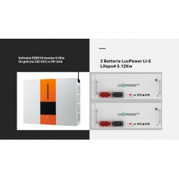 Voltronic ESS510 Inverter 5.5Kw On grid (no CEI-021) e Off-Grid + 2 Batterie LuxPower LI-5 Lifepo4 5.12Kw