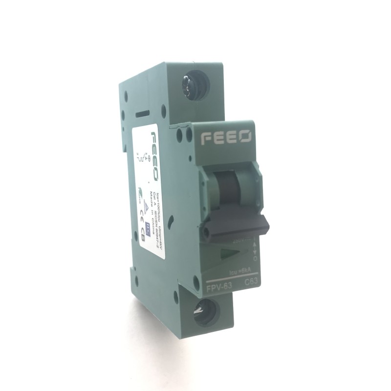 DC Thermal Magnet Continuous Current FEEO FPV-63 1P (1 Polo) 63A 250VDC